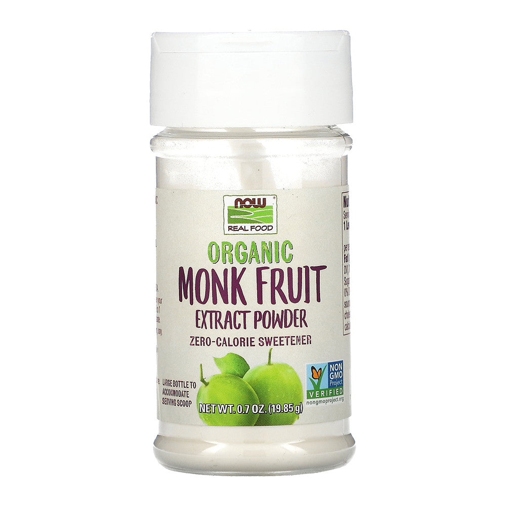 Now Foods Organic Monk Fruit Extract Powder Zero Calorie Sweetener, 0.7 Oz